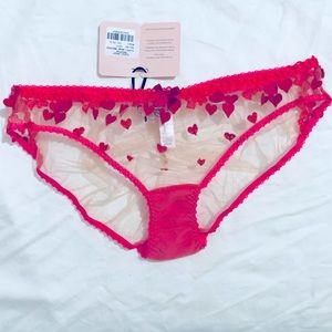 Agent Provocateur Red/Pink Cupid Briefs Size 4